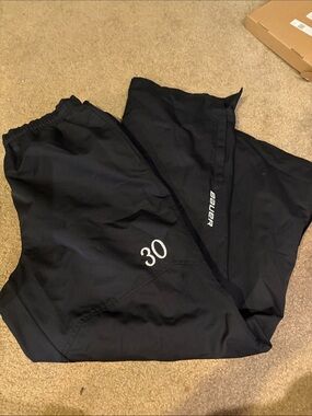 Bauer Black Men's Hockey Sweatpants with White Number Detail